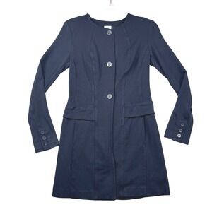 CAbi Structured Knee-Length Coat Jacket – Size XS – Tailored Classic